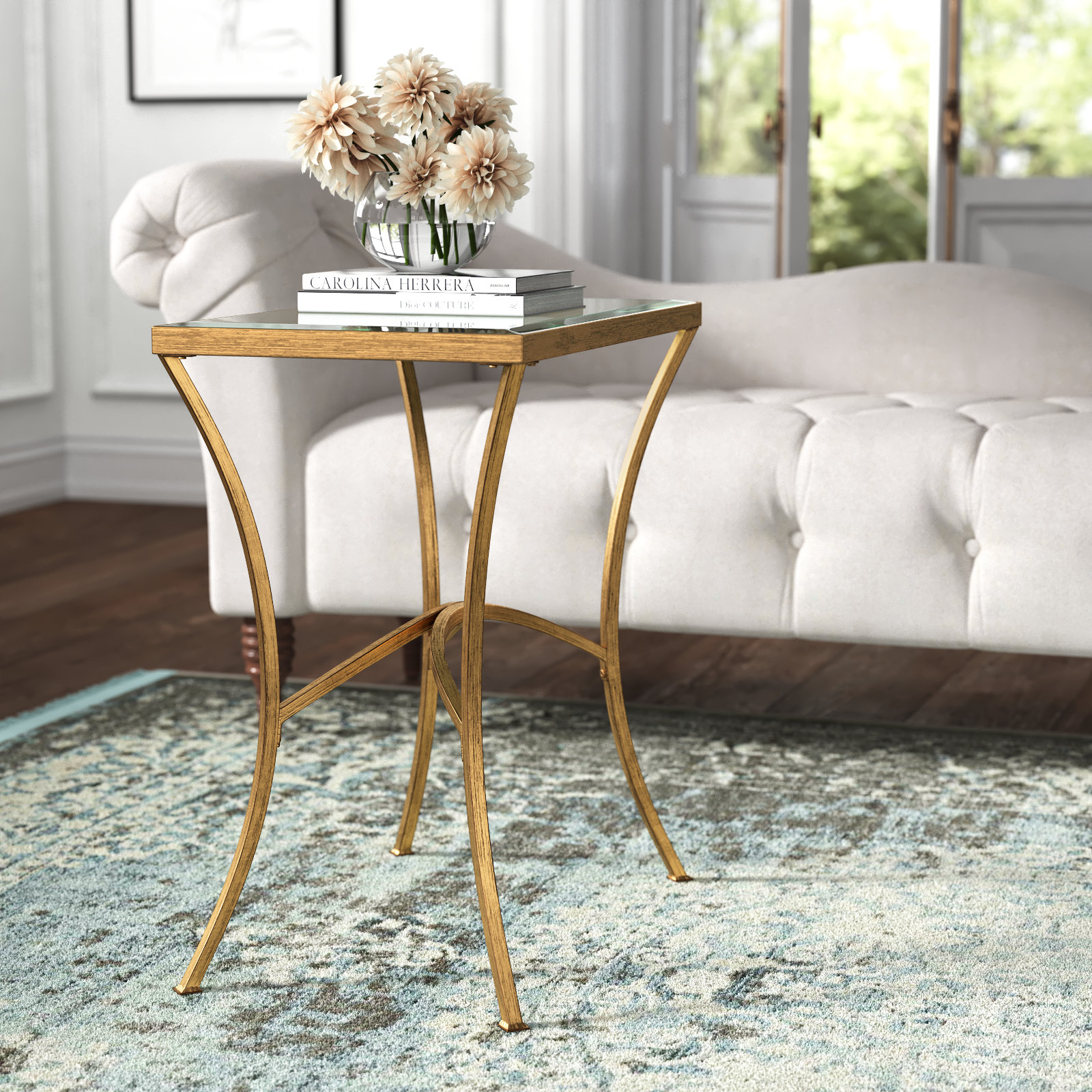 Kelly Clarkson Home Anya Glass End Table Reviews Wayfair